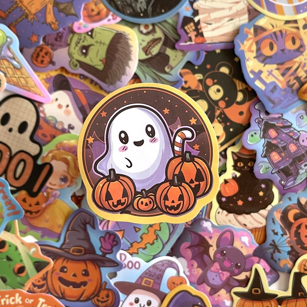 Pack of 50 Cute Trick or Treat Halloween Stickers